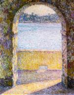Henri Le Sidaner  - Bilder Gemälde - Door on the Sea, Villefranche-sur-Mer