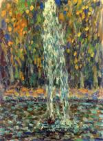 Henri Le Sidaner  - Bilder Gemälde - Fountain in the Woods