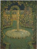 Henri Le Sidaner  - Bilder Gemälde - Garden in the full moon