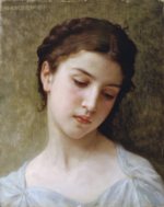 William Bouguereau  - Peintures - Etude tête de jeune fille