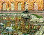 Henri Le Sidaner  - Bilder Gemälde - Reflections, Palace Windows