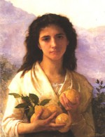 William Bouguereau  - paintings - Girl Holding Lemons
