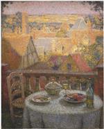 Henri Le Sidaner  - Bilder Gemälde - Table on the Terrace