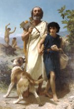 William Bouguereau  - Peintures - Homère et son fils