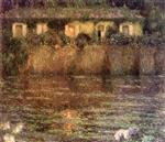 Henri Le Sidaner  - Bilder Gemälde - The House by the Water, Twilight