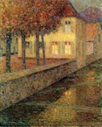 Henri Le Sidaner  - Bilder Gemälde - The House on the Canal