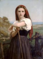 William Bouguereau  - Peintures - jeune bergère