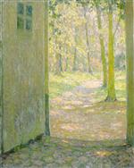 Henri Le Sidaner  - Bilder Gemälde - The Small Doorway at Trianon