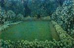 Henri Le Sidaner  - Bilder Gemälde - White Garden in Twilight