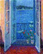 Henri Le Sidaner  - Bilder Gemälde - Window at Twilight, Villefranche-sur-Mer