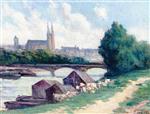 Maximilien Luce - Bilder Gemälde - Angers, the Banks of the Seine