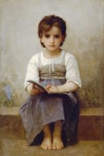 William Bouguereau  - Peintures - La leçon difficile