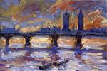 Maximilien Luce  - Bilder Gemälde - London, the Thames, Evening
