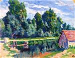 Maximilien Luce  - Bilder Gemälde - Near Moulineux, House by the Water