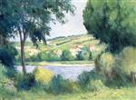 Maximilien Luce  - Bilder Gemälde - Near Rolleboise, View through the Trees