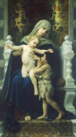 William Bouguereau  - paintings - The Virgin (Baby Jesus and Saint John the Baptist)