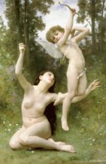 William Bouguereau  - paintings - Love Takes Flight