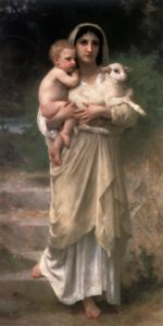 William Bouguereau  - paintings - The Newborn Lamb