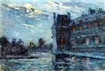 Maximilien Luce  - Bilder Gemälde - The Flood of 1910, the Pavillon de Flore