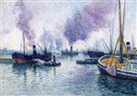 Maximilien Luce  - Bilder Gemälde - The Port of Rotterdam