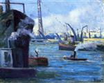 Maximilien Luce  - Bilder Gemälde - The Port of Rouen