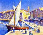 Maximilien Luce  - Bilder Gemälde - The Port of Saint-Tropez