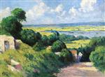 Maximilien Luce  - Bilder Gemälde - View of the Seine from the Heights at Mericourt
