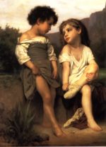 William Bouguereau  - paintings - At the Edge of the Brook