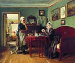 Konstantin Egorovich Makovsky  - Bilder Gemälde - Household Conversation