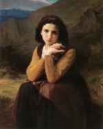 William Bouguereau  - Peintures - Petite Pensive