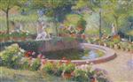 Henri Martin  - Bilder Gemälde - Fountain in Marquayrol