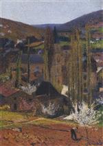 Henri Martin  - Bilder Gemälde - Labastide du Vert near Presbytere