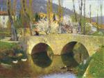 Henri Martin  - Bilder Gemälde - Le Pont à Labastide du Vert au Printemps