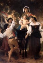 William Bouguereau  - Peintures - Le Retour