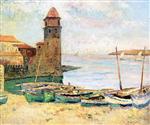 Henri Martin  - Bilder Gemälde - Port de Collioure