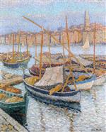 Henri Martin  - Bilder Gemälde - Port of Marsailles with Bell Tower