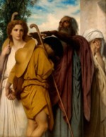 William Bouguereau  - paintings - Tobias Saying Goodbye to his Father