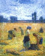 Henri Martin  - Bilder Gemälde - The Harvest-2