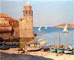 Henri Martin  - Bilder Gemälde - The Port of Collioure