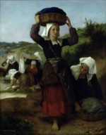 William Bouguereau  - paintings - Washerwomen of Fouesnant