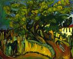 Chaim Soutine - Bilder Gemälde - Cagnes Landscape with Tree