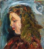 Chaim Soutine  - Bilder Gemälde - Head of a Girl