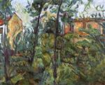 Chaim Soutine  - Bilder Gemälde - Landscape with Houses-2