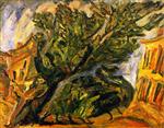 Chaim Soutine  - Bilder Gemälde - Landscape with Large Tree