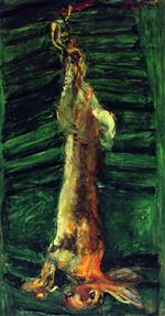 Chaim Soutine  - Bilder Gemälde - Rabbit on Green Shutter