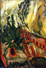 Chaim Soutine  - Bilder Gemälde - Red Viaduct