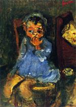 Chaim Soutine  - Bilder Gemälde - Seated Child in Blue