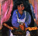 Chaim Soutine  - Bilder Gemälde - Servant Girl in Blue