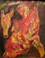 Chaim Soutine  - Bilder Gemälde - Side of Beef and Calf's Head