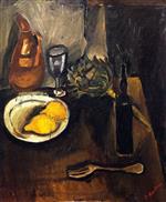 Chaim Soutine  - Bilder Gemälde - Still LIfe with Lemons